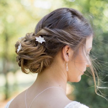 "Amelina" Boucles d'oreilles de mariée avec pendants en cristal