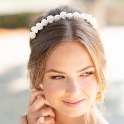 "Betina" Couronne de mariée avec jolies fleurs de pivoine