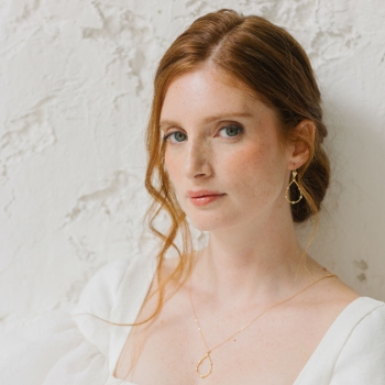 "Marta" Boucles d'oreilles de mariage pendentif goutte avec des zircons