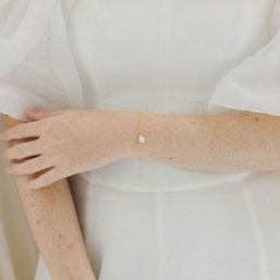 "Erica" Bracelet de mariée avec perle d'eau douce