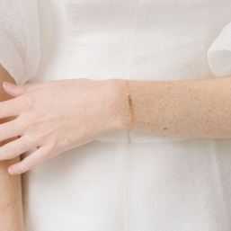 "Marta" Bracelet mariage avec intercalaire en strass