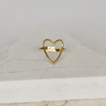 "Joli coeur"  Bague coeur doré ajouré