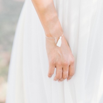Bracelet jonc en argent pour témoins